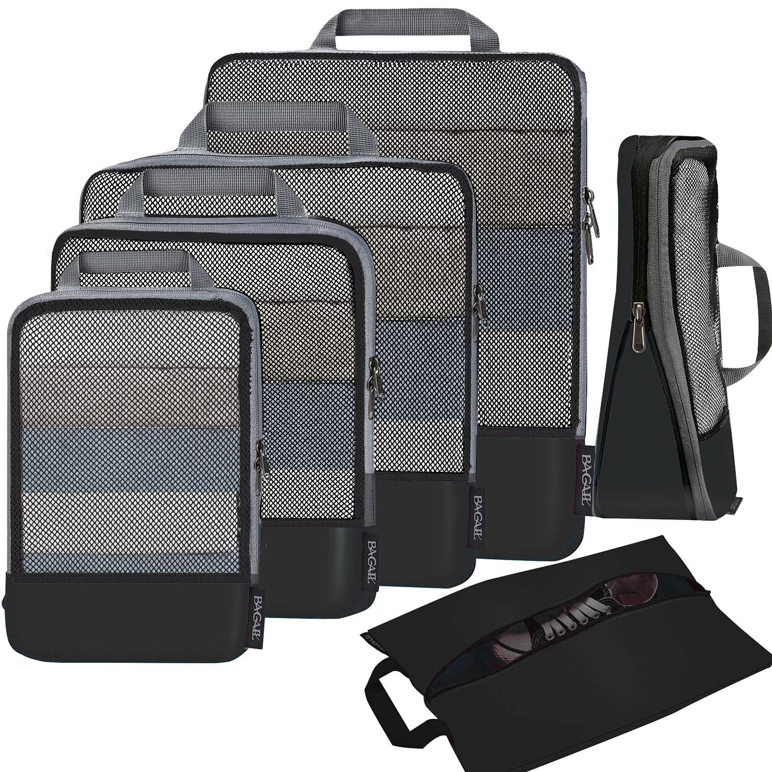 BAGAIL compression packing cubes set shown for comparison