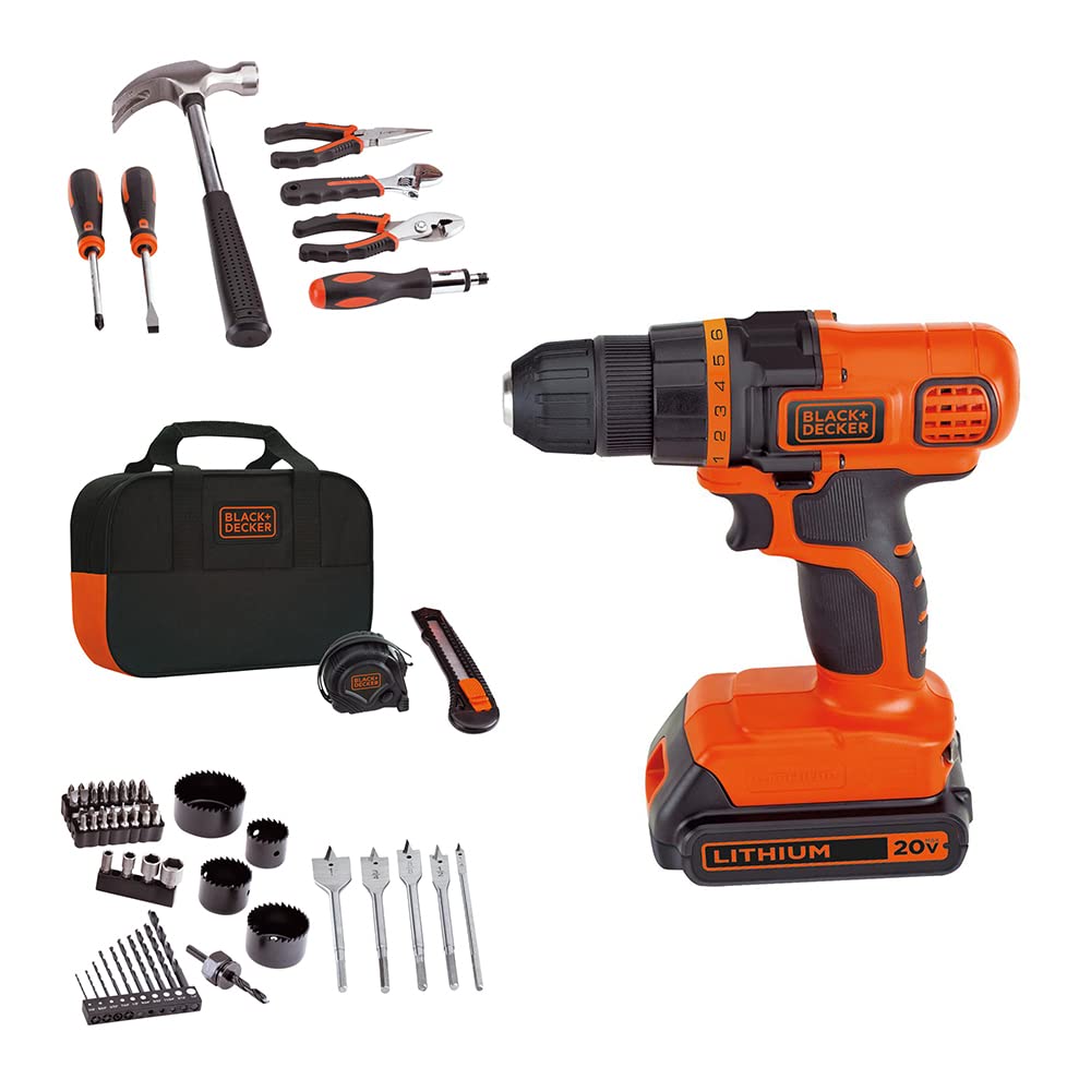 BLACK+DECKER 20V MAX drill and accessory kit