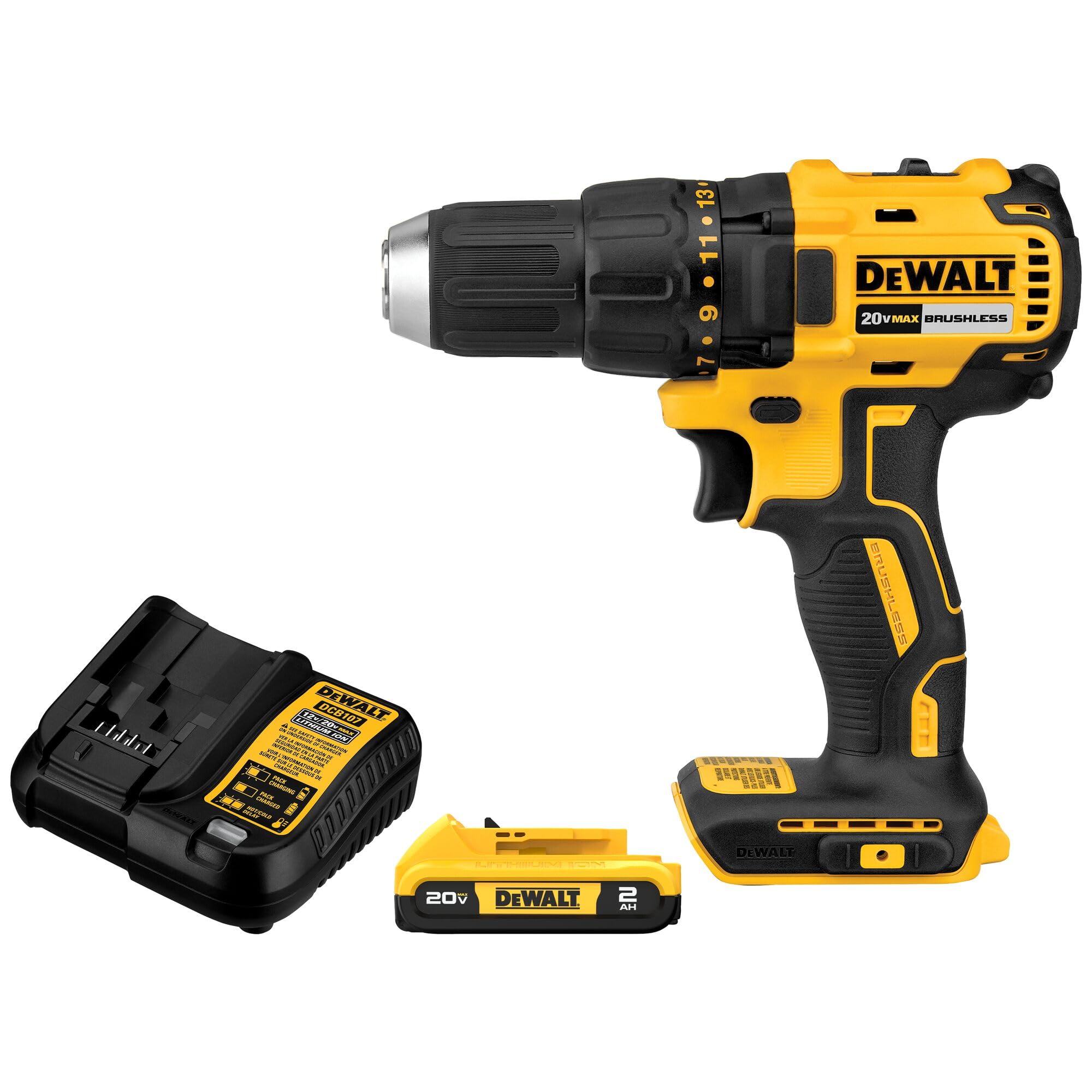 DEWALT 20V MAX Cordless Drill Driver Set, Electric Drill, Br