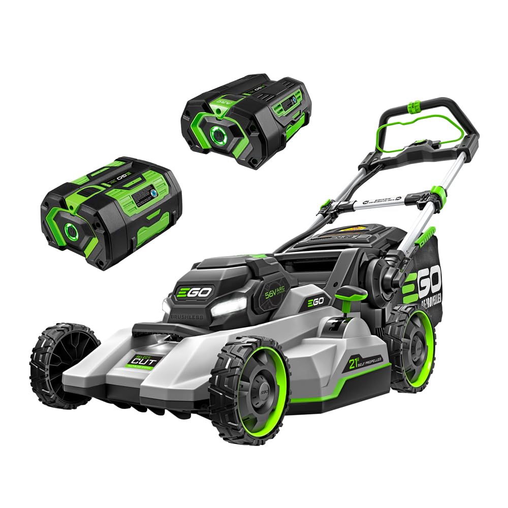 EGO POWER+ self-propelled cordless electric lawn mower with 56V battery and rapid charger