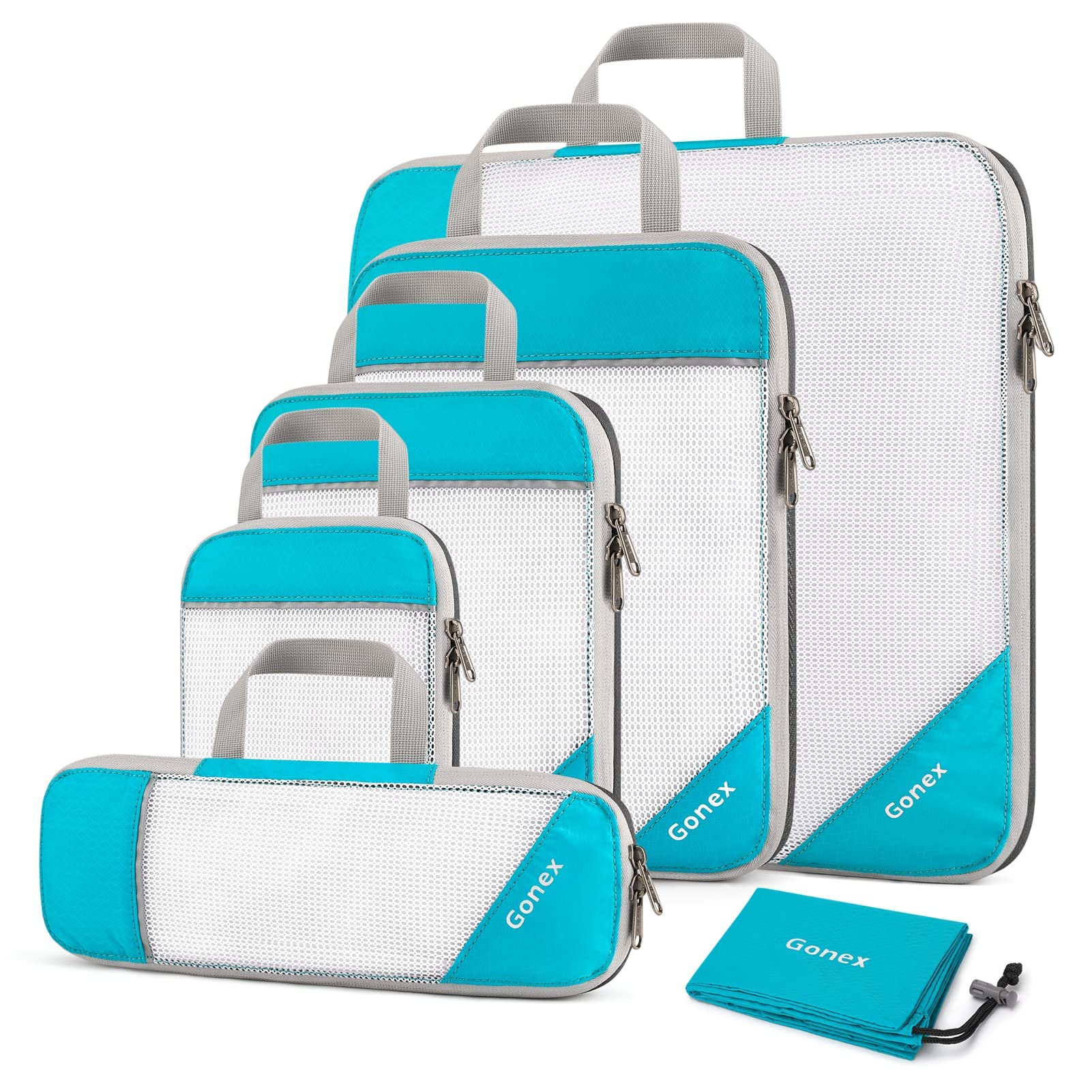 Gonex compression packing cubes shown as a budget mesh-top alternative