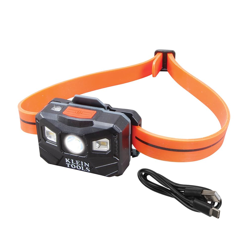 Klein Tools 56064 rechargeable worklight headlamp with silicone strap