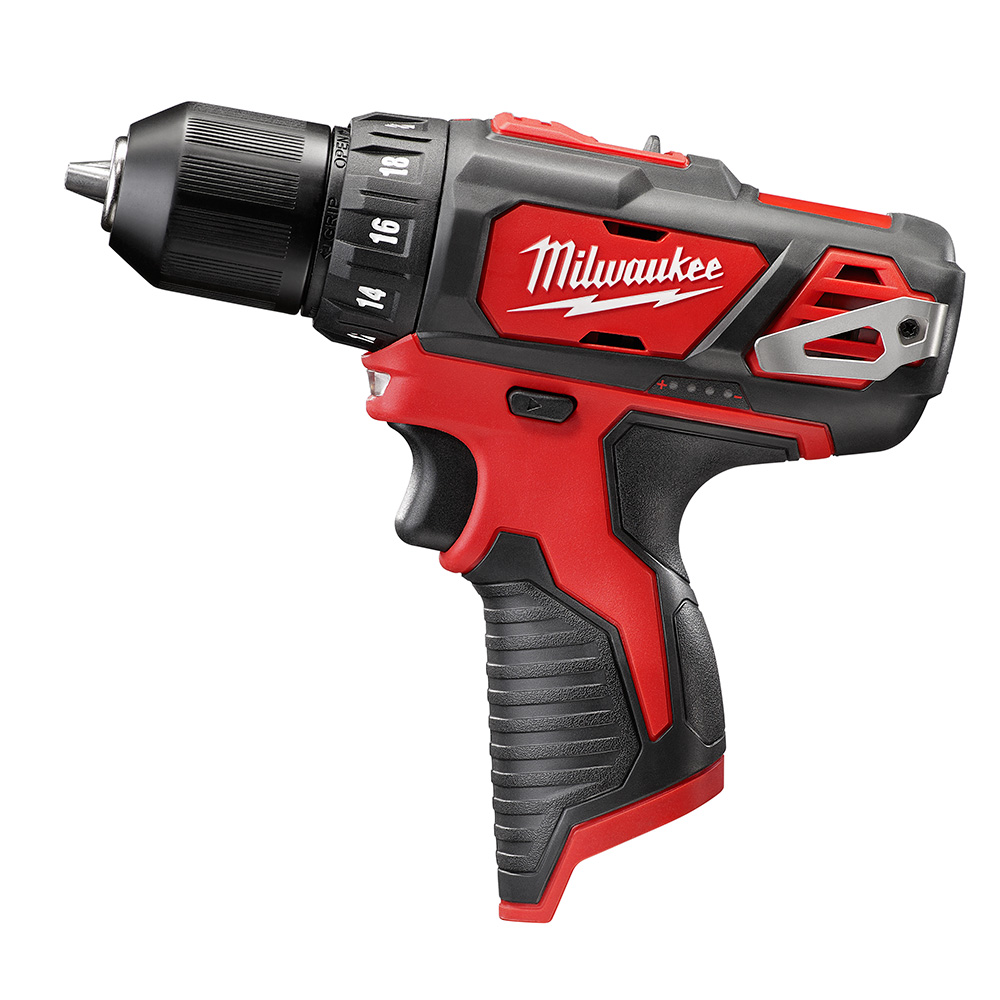 Milwaukee M12 2407-20 compact 3/8-inch cordless drill/driver in red