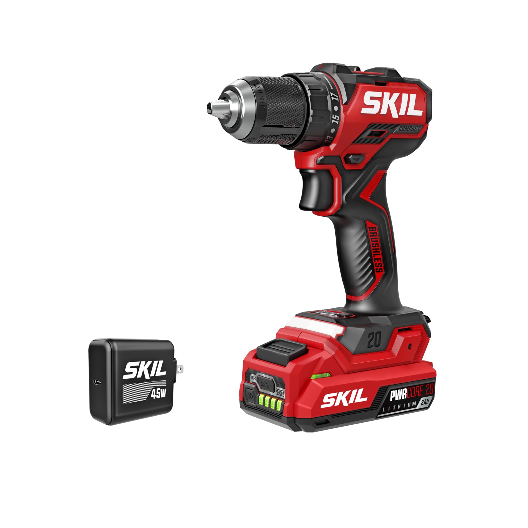 Skil PWR CORE 20 brushless cordless drill driver kit